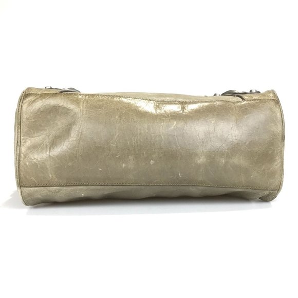 Authentic  Khaki brown beige Balenciaga leatger Bag Handbag Twiggy purse lamb - Picture 7 of 12